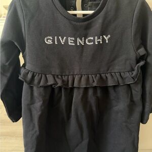 Givenchy Black Long Sleeve Kids Dress